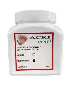 ACRILICO TRANSPARENTE AUTOCURABLE 500 GR ACRIDENT