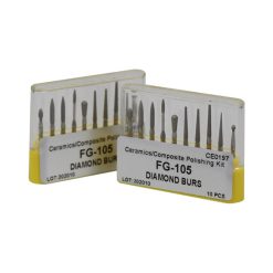 KIT FRESAS DIAMANTE ACABADO ULTRA FINO 10 UNDS