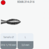 FRESA DIAMANTE A/V BOTON GRANO FINO 8368.314.016 KOMET