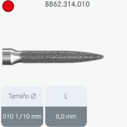 FRESA DIAMANTE A/V LLAMA GRANO FINO 8862.314.010 KOMET