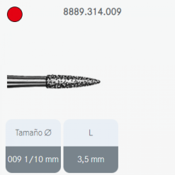 FRESA DIAMANTE A/V AGUJA PEQUEÑA GRANO FINO 8889.314.009 KOMET