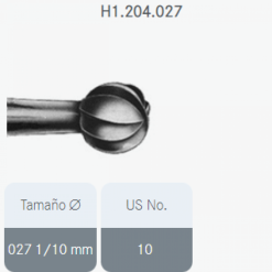 FRESA CARBIDE B/V REDONDA H1.204.027 KOMET
