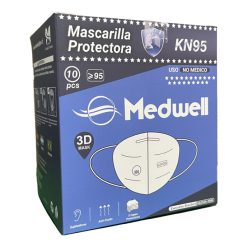 MASCARILLA KN95 CON VALVULA CAJA X10 UNIDADES