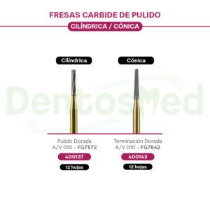 FRESA CARBIDE DE PULIDO CILINDRICA O CONICA KERR