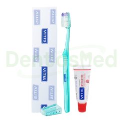 CEPILLO VITIS SUAVE + PASTA ANTICARIES 15 ML EN CELOFAN